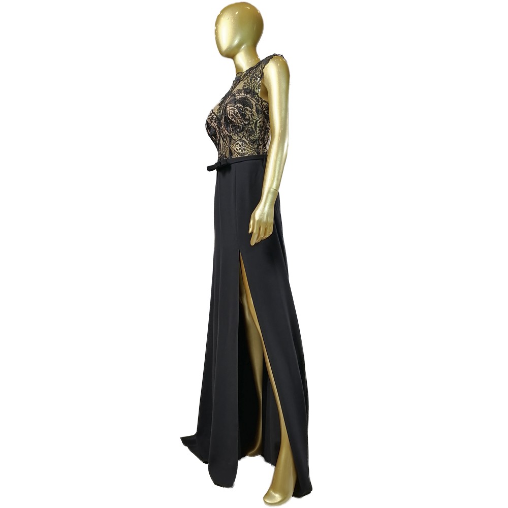 MODA DRESS ABITO+STOLA 1 NERO