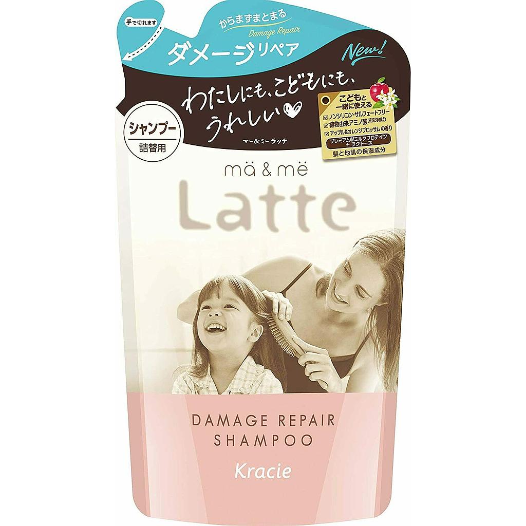 Kracie ma &amp; me Latte Damage Repair Shampoo Refill 360ml