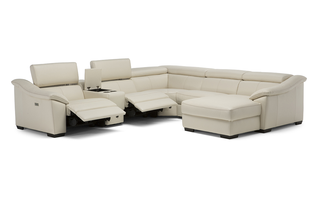 Leather-Light Beige(Metel)Brand:Natuzzi(corner)