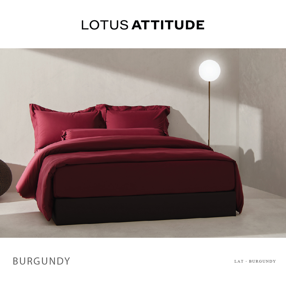 Attitude Bed Sheet Set 3 pcs- Burgundy(106 * 198)cm Brand:Lotus